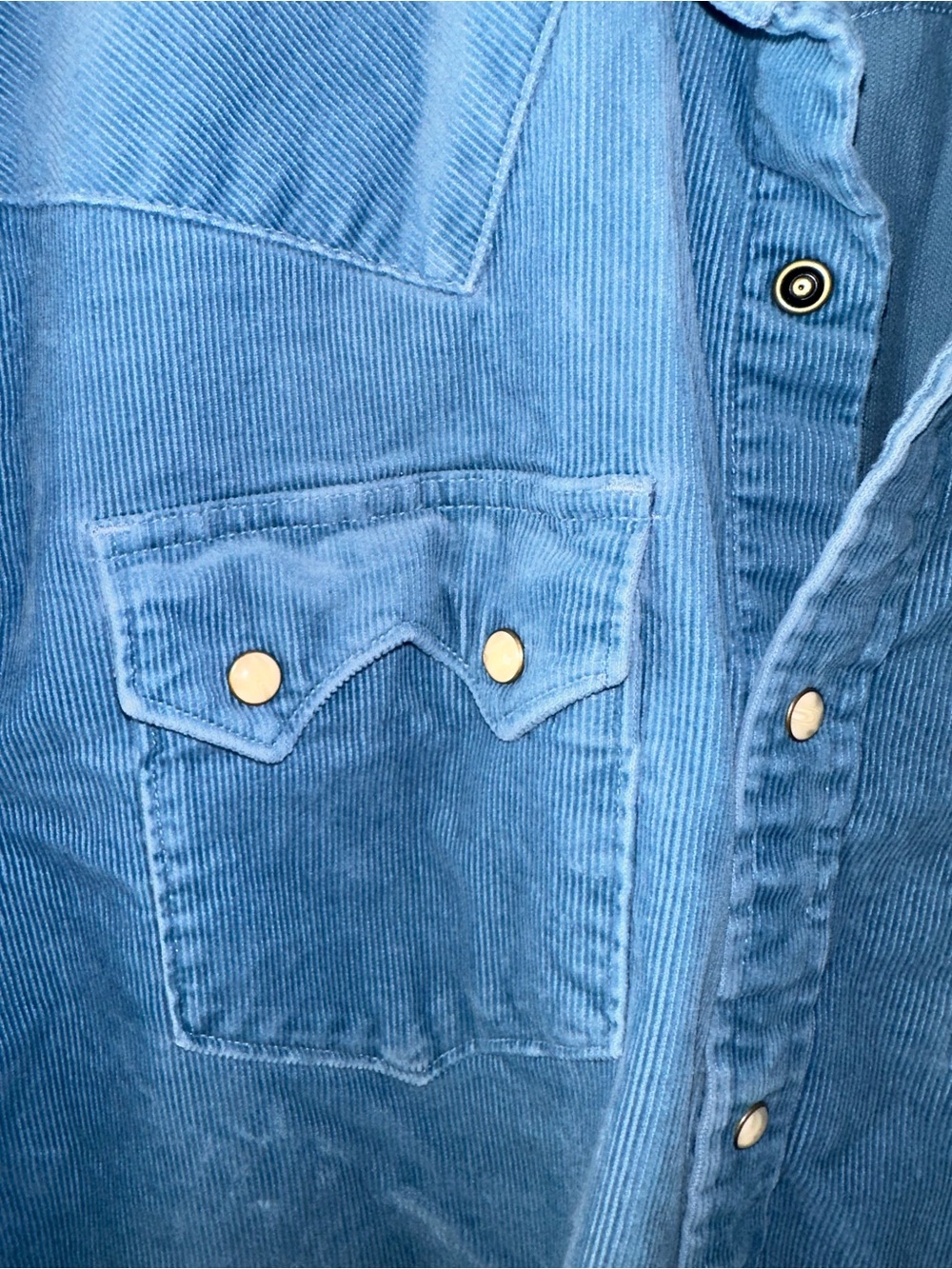 Men’s Corduroy Tecovas Light Blue Western Shirt - Picture 4 of 5